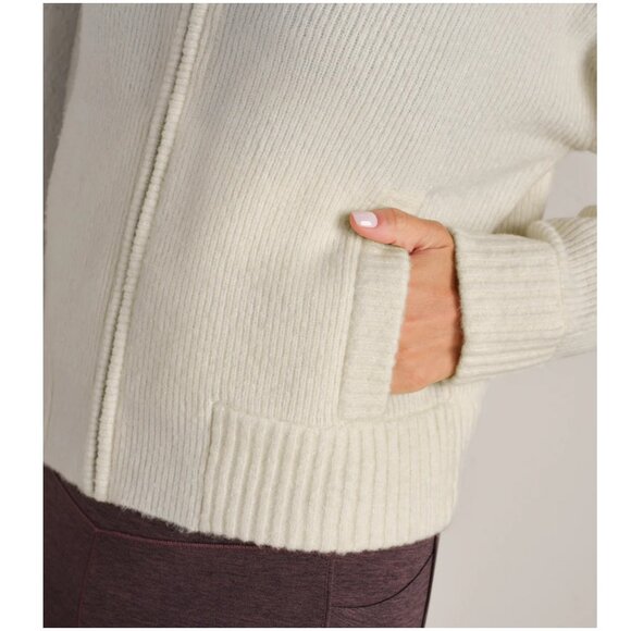 Rhone women's Westside Full Zip Cardigan Sweater size M medium sand stone ivory - Picture 3 of 12